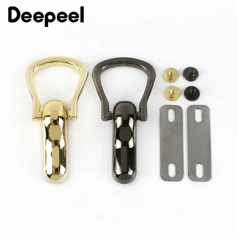 Deepeel-broche de Clip lateral para bolso, accesorio de Metal de 21mm con gancho de tornillo, hebilla, correa, cadena, conector, 2/4 piezas