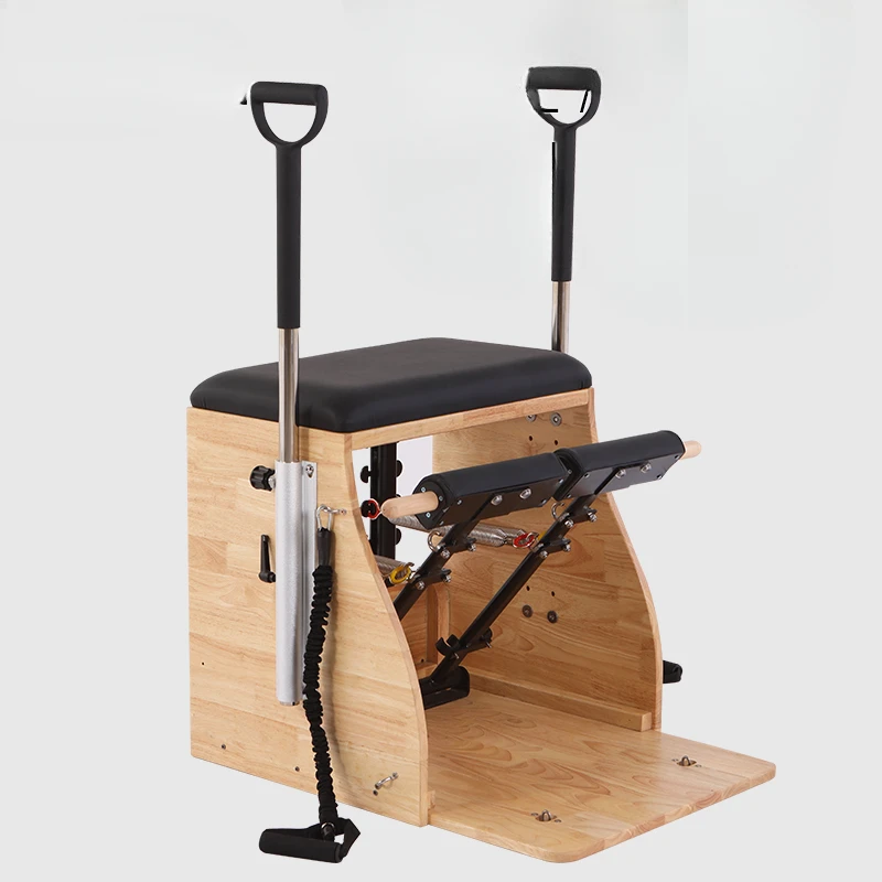 Pilates equipment, stable step chair, balance trainer, yoga stretching and personal training studio.