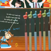 Retractable Teacher Pointer Finger Design StainlessSteel Telescopic School Teaching Pointer Stick Teacher Supplies For Classroom