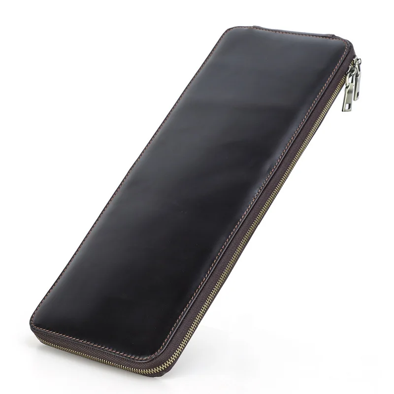First-layer cowhide travel portable two-piece tie storage box for business trips and leisure, genuine leather tie packaging box