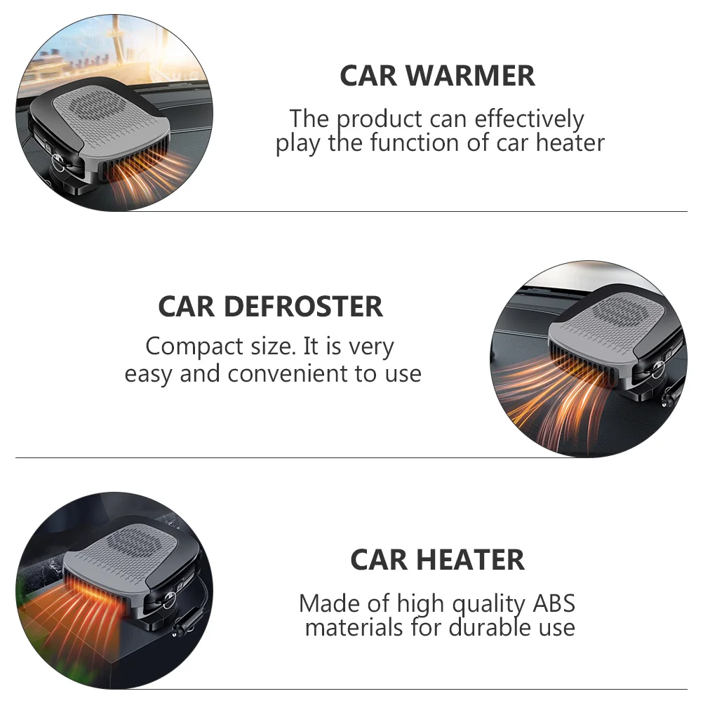 

Portable Car Heater Quick Hot air Blower Vehicle Warmer ABS Plastic Defroster Compact Easy Defrosting Mist Removal Deicing Car
