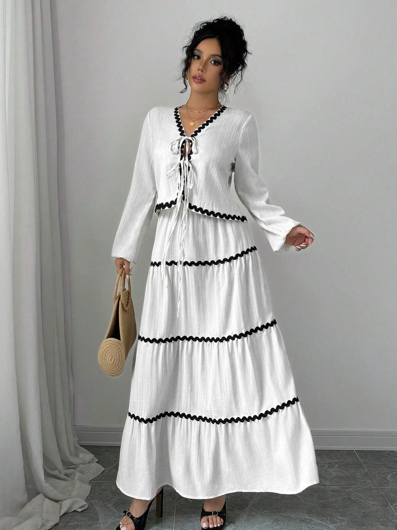 Summer Luxury Vacation Fashion Elegant Maxi White Dress Sets Dance Party Dress 2025 Women Boho Beach Solid Casual Vestidos
