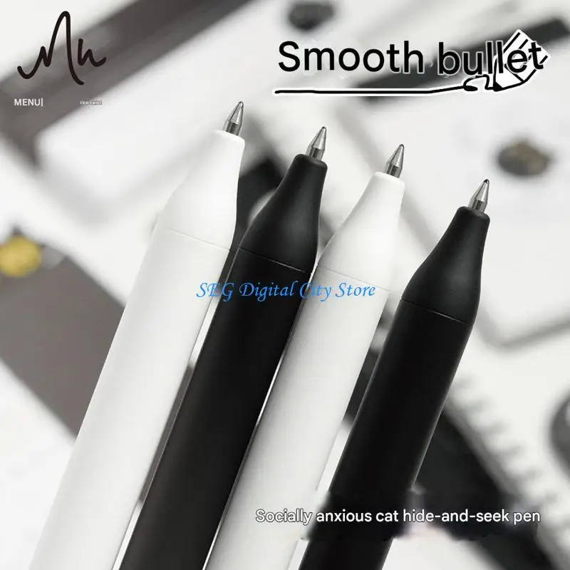U75B Pack of Press Styles Writing Pen 0.5mm Smooth for Students Professional