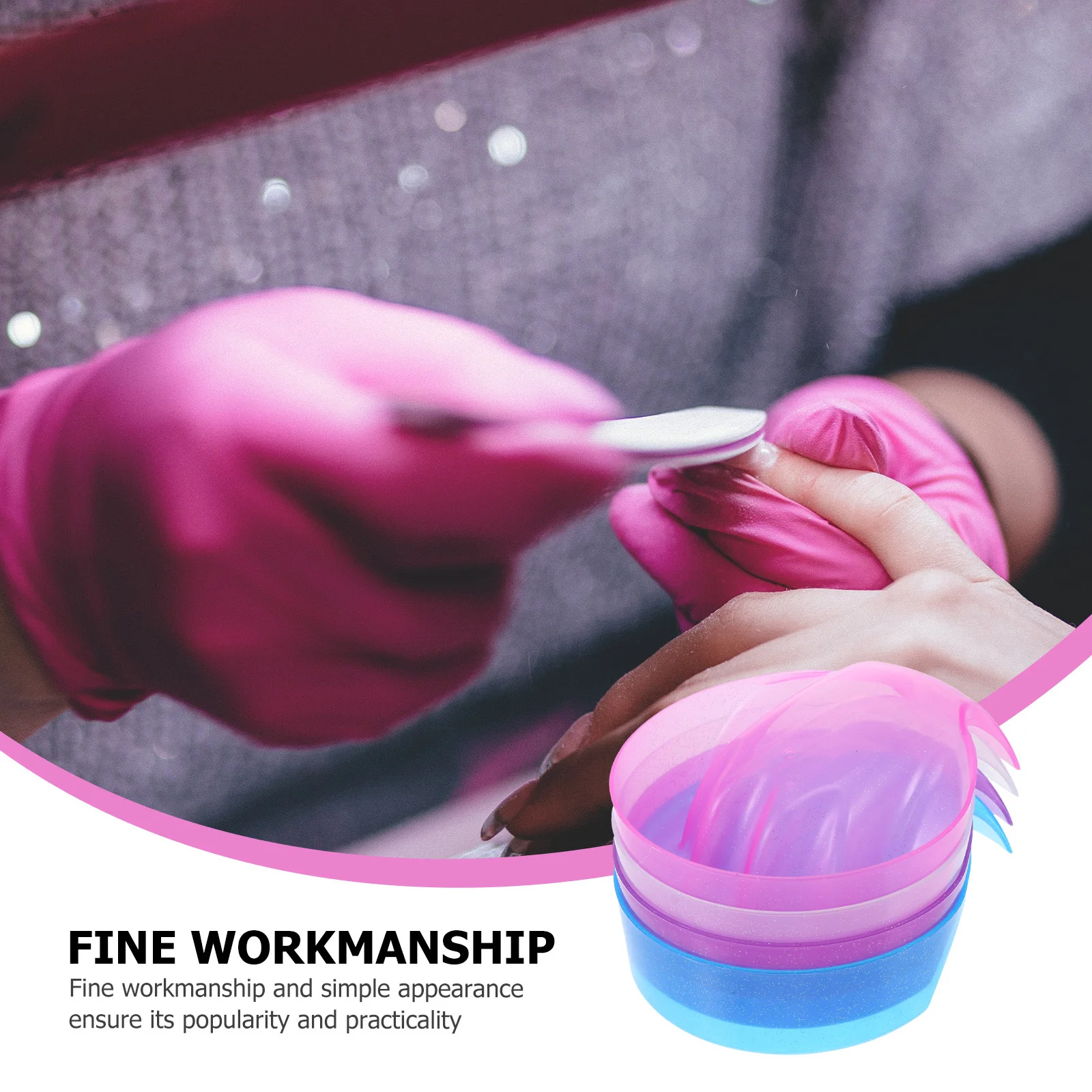 4 pezzi ciotola per ammollo in materiale Pp premium per manicure ciotola per ammollo a mano per strumenti per la rimozione dello smalto per unghie forniture per nail art