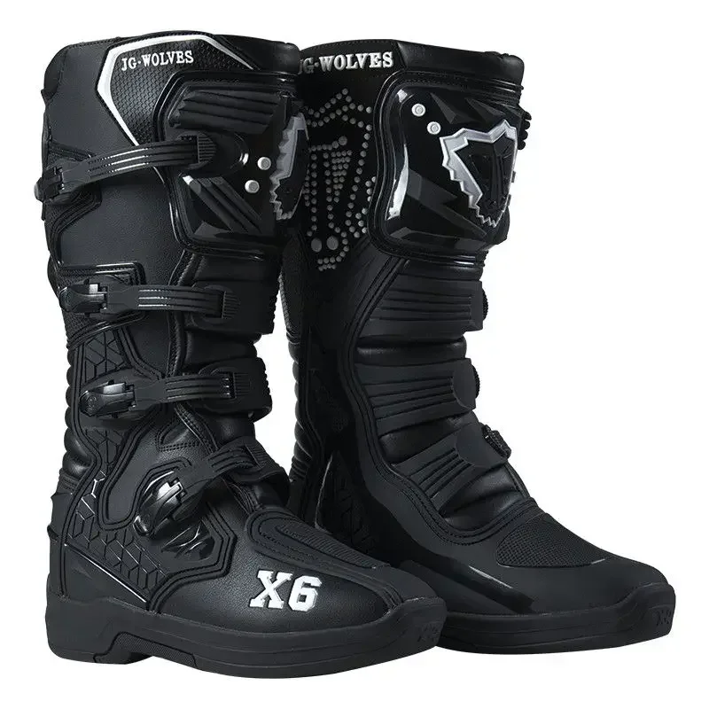 

X6 field high-top JG WOLVES boots, Motorcycle off-road, Men's and women's forest anti-drop pull boots