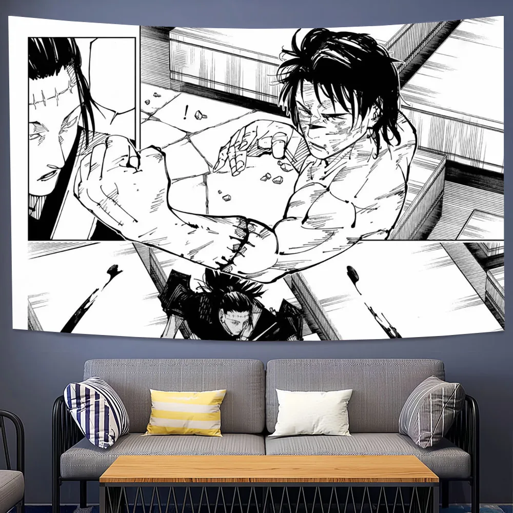 Choso vs Kenjaku Anime Tapestry Jujutsu Kaisen Wall Art Cool Room Stuff Aesthetic Room Decor Room Decoration Items Gift For Fans