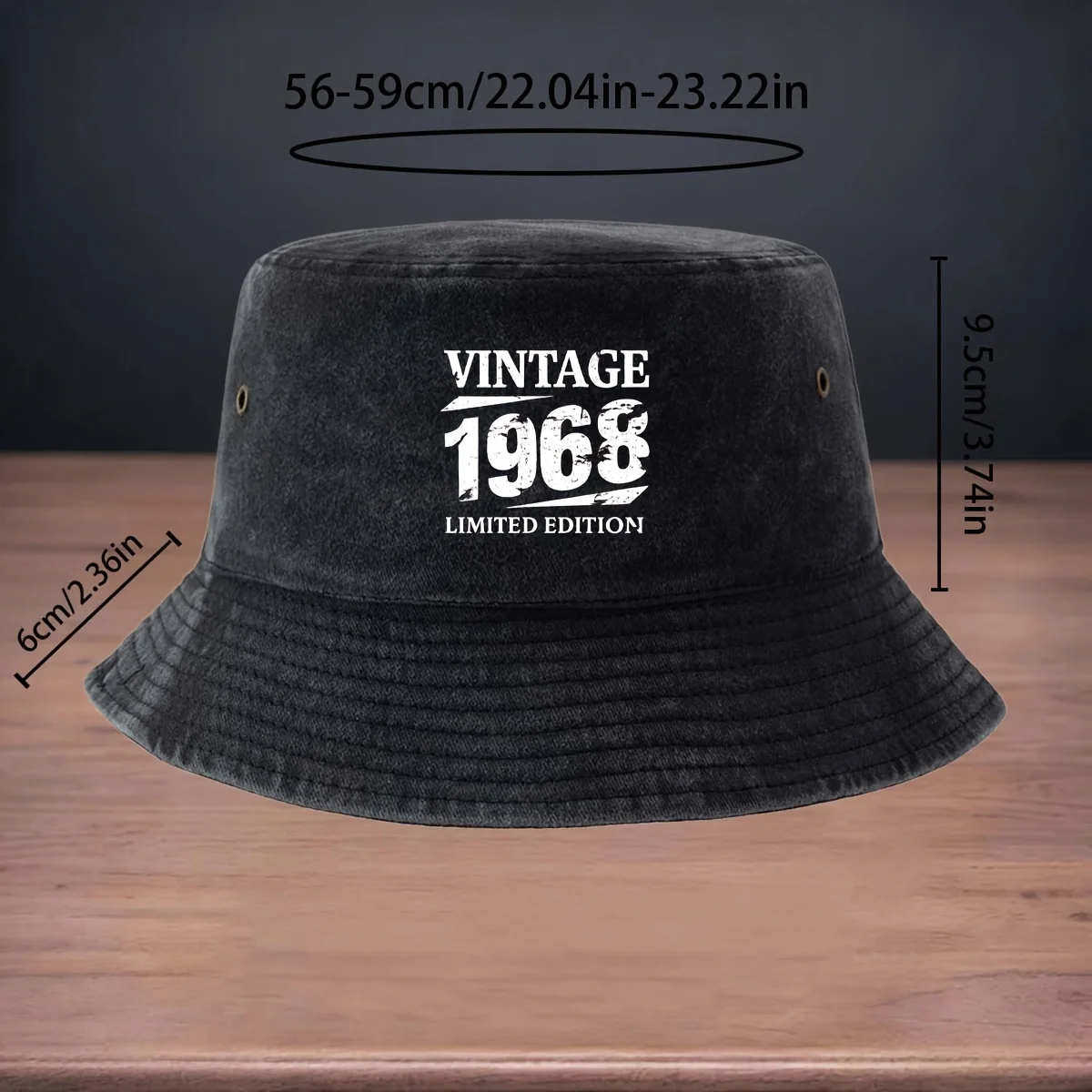 High-Quality Printed VINTAGE Slant 1968 Pattern Fisherman Hat for Fishing Lure Regular Fishing Hat Foldable Storage Easy to Carr