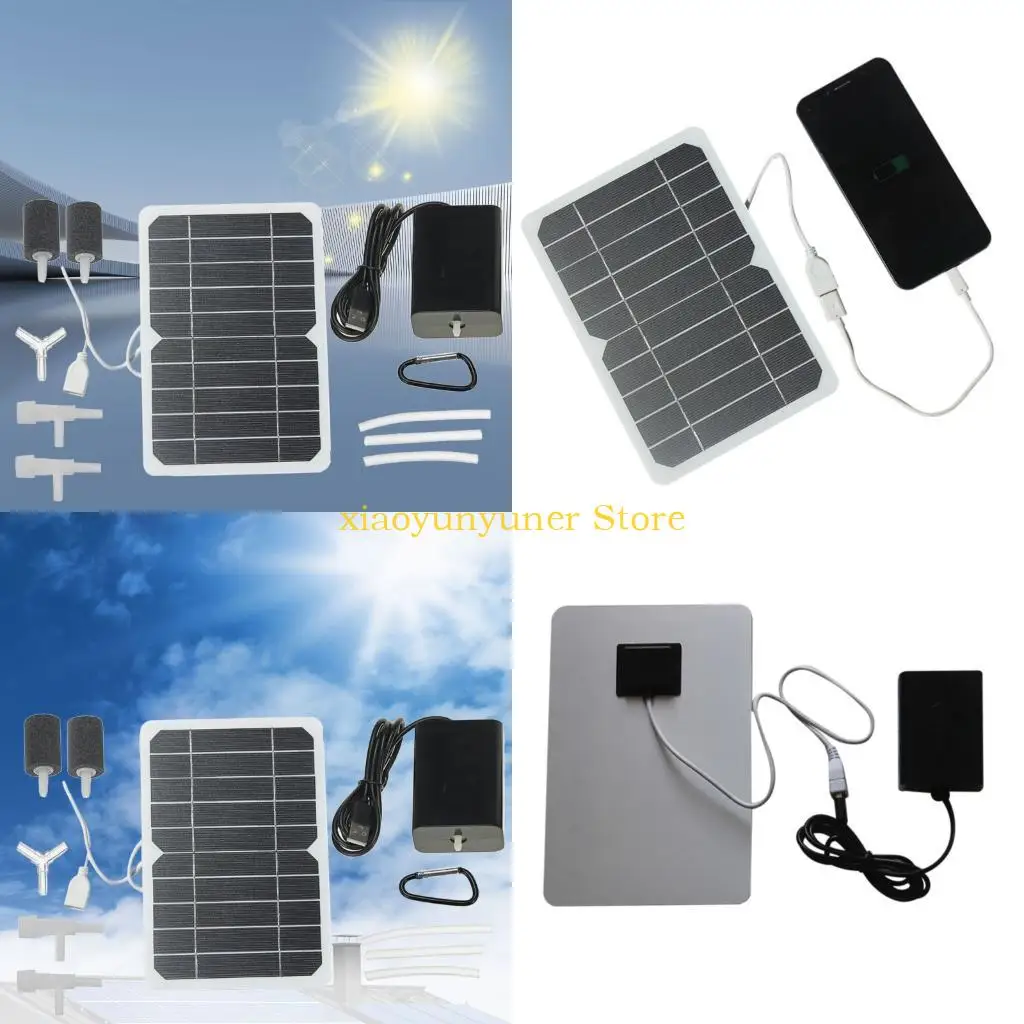 

P9JB Fish Axygenater с пузырьком каменного солнечного пруда 5W 5 В.