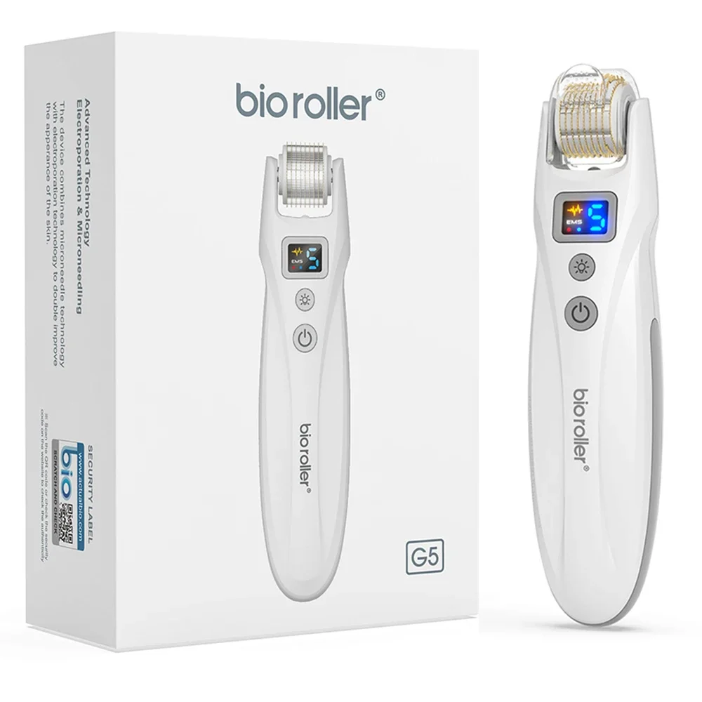 

New Derma Roller G5 LED Light Therapy Dermaroller EMS Micro Current Skin Care Beauty Machine Vibration Massage Roller
