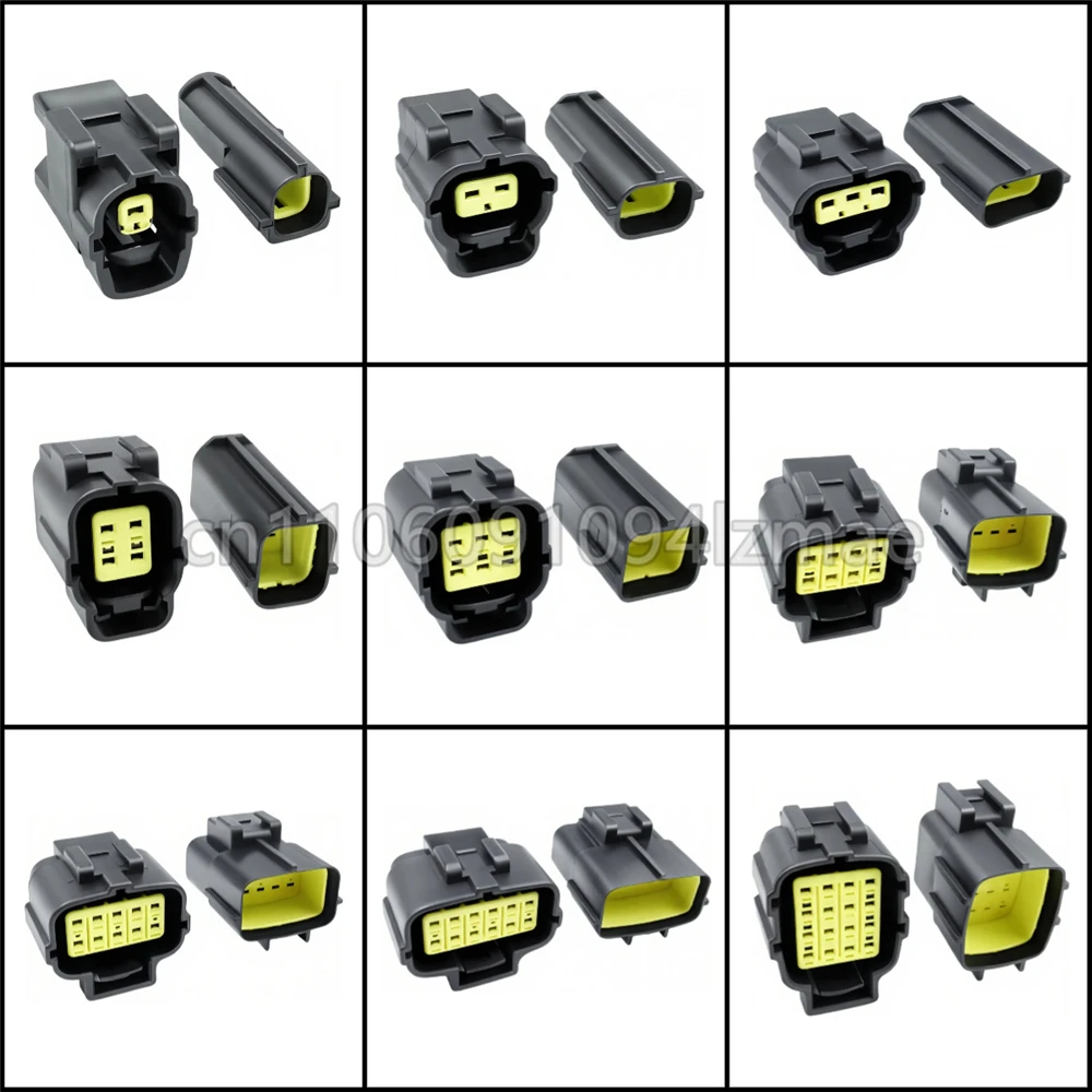 1/2/3/4/6/8/10/12/16 Pin Waterproof Connector Electrical Plug Car Auto Sealed Truck Harness Socket 174879-2 174877-2