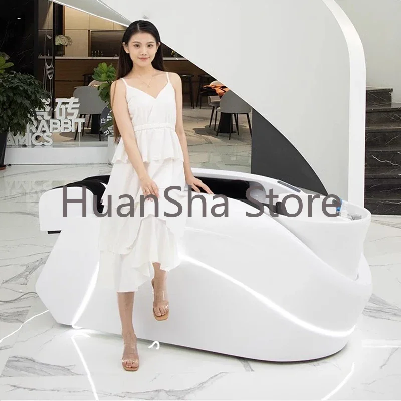 Professional Stylist Shampoo Chair Massage Hair Head Spa Shampoo Chair Beauty Luxury Chaise Coiffure Salon Furniture LJ50SC