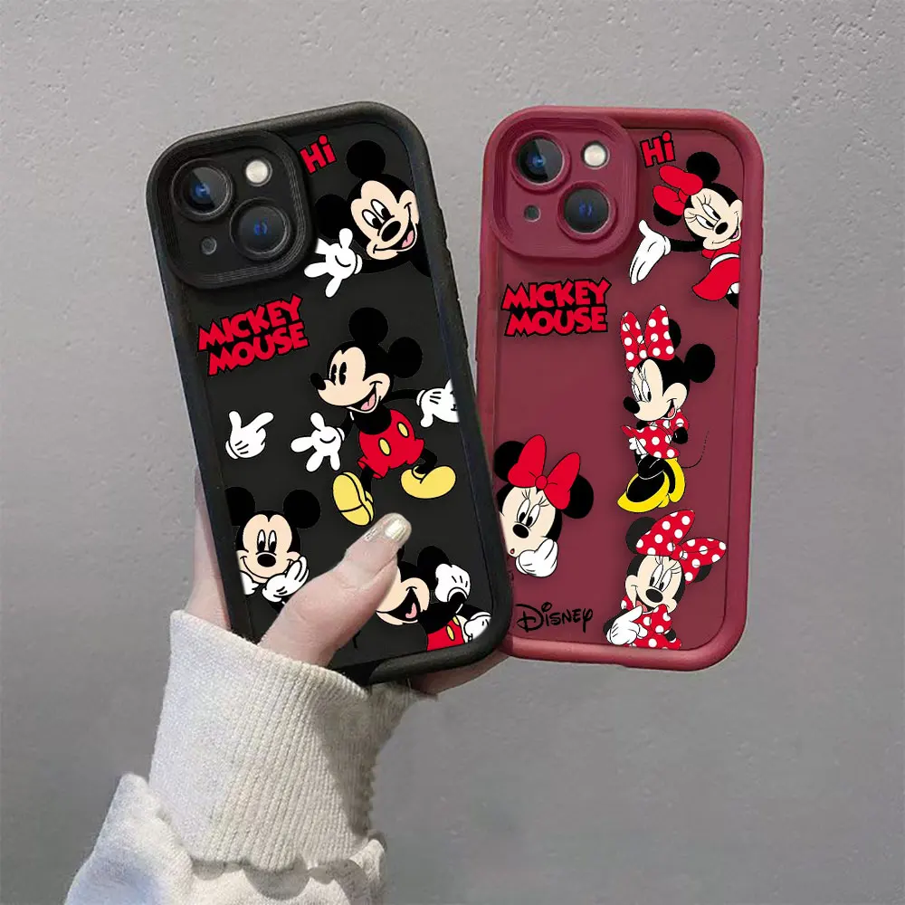 Cartoon Maus Mickey Minnie Telefon Fall Für MOTO G9 G22 G32 G34 G35 G52 G53 G54 G60 G75 G84 G85 E22 E32 E40 EDGE 40 50 60E Fall