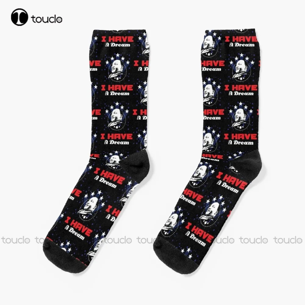 

I Have A Dream Martin Luther King Socks Men Athletic Socks 360° Digital Print Design Cute Socks New Popular Unisex Adult Girls