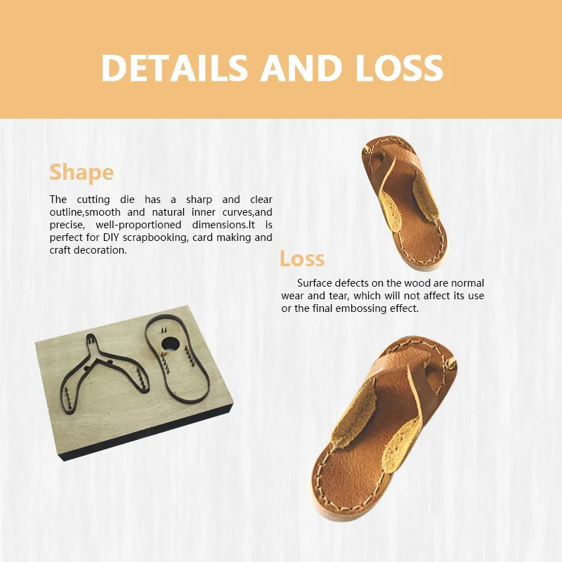 Leather Cutting Dies Slipper Pendant DIY Handcraft Simple Efficient Material Cutting Durable Handmade Crafts