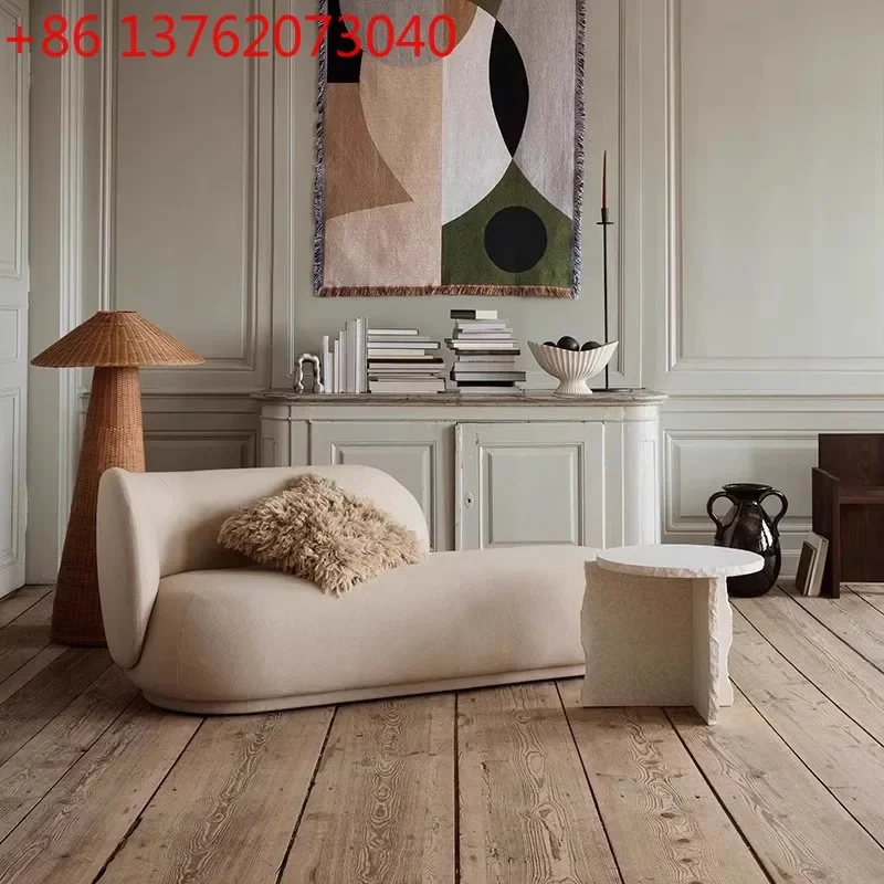 Nordic light luxury sofa designer receives guests curved sofa chair
