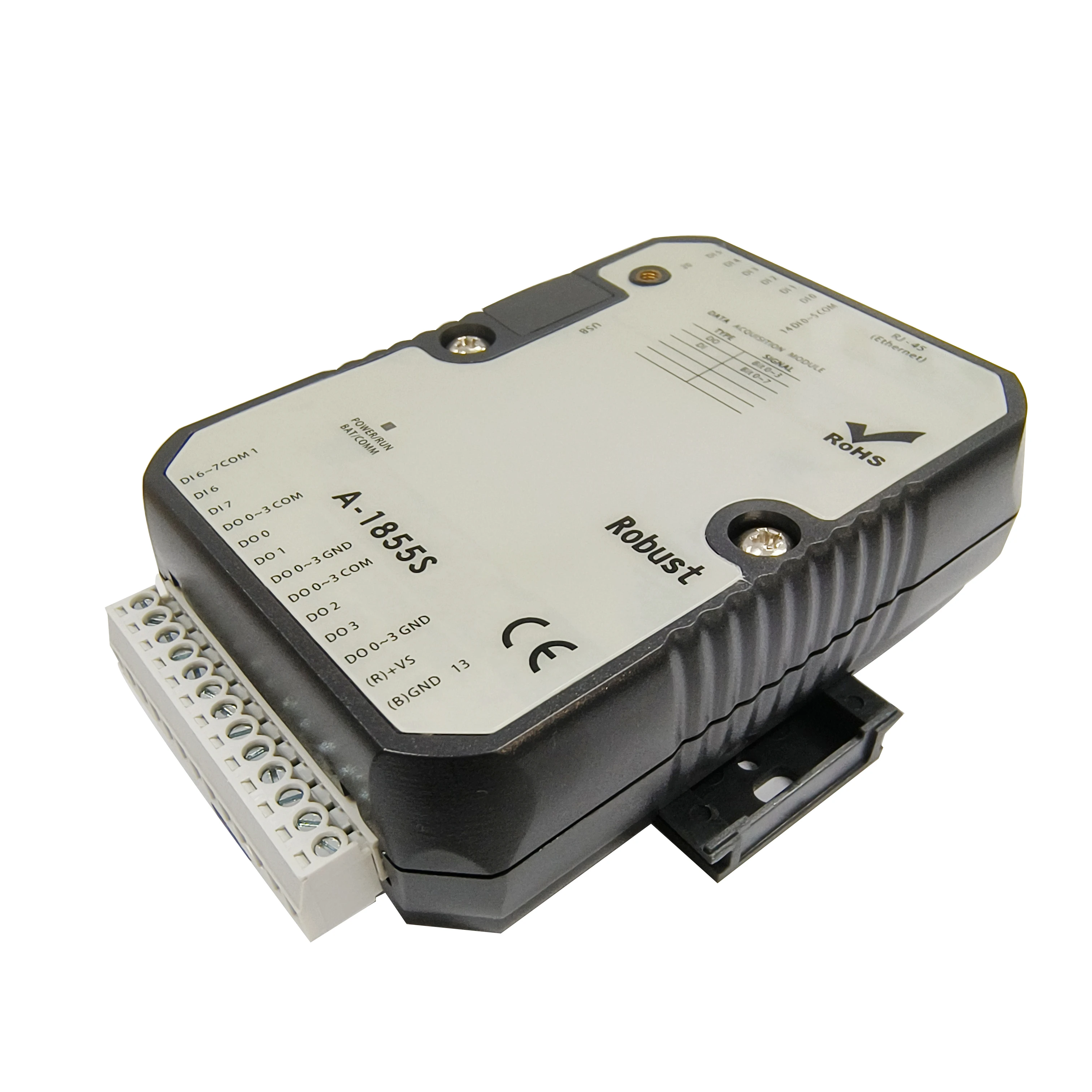 Modul IO Digital Ethernet/IP Industri 8DI 4DO (Sumber) Dengan Modbus TCP (A-1855S)
