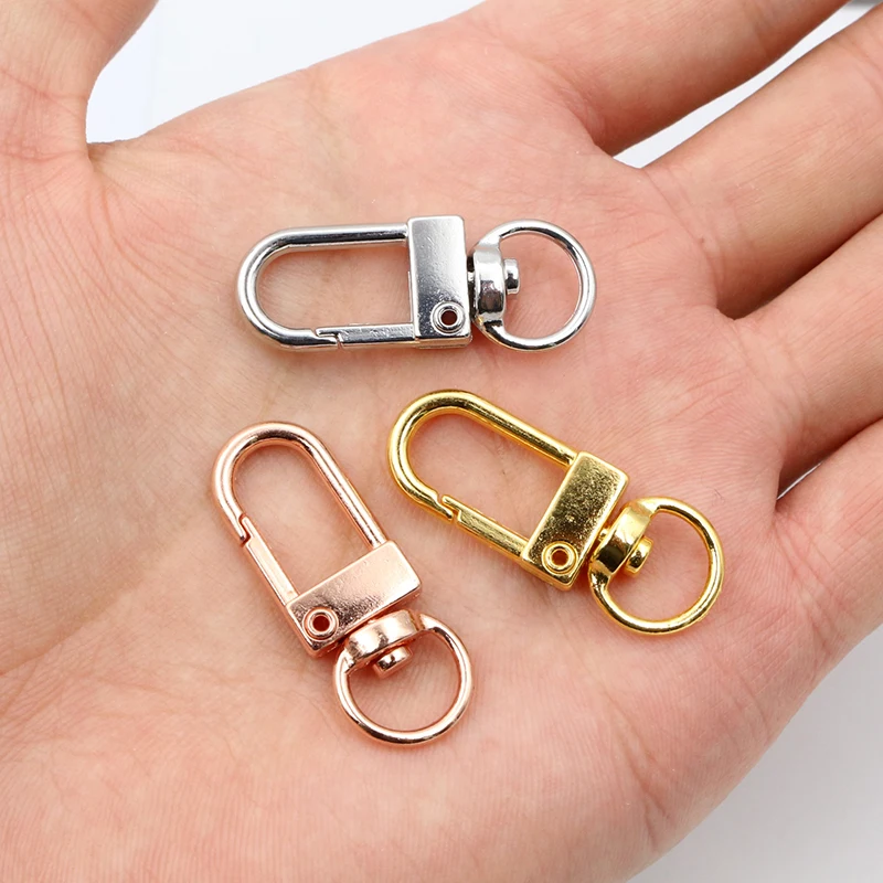 5-10pcs Snap Hook Trigger Clips Buckles For Keychain Lobster Clasp Hooks Necklace Key Ring Jewelry Supplies