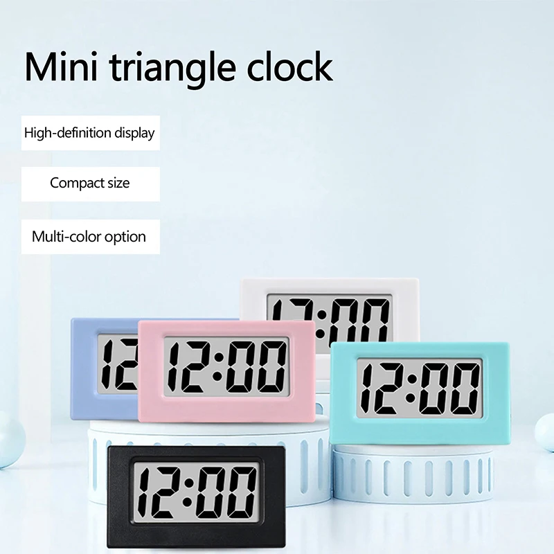 Mini Car Dashboard Digital Clock Portable Cute Electronic Digital Clocks Student Desktop Clock Home Office Bedroom Decor