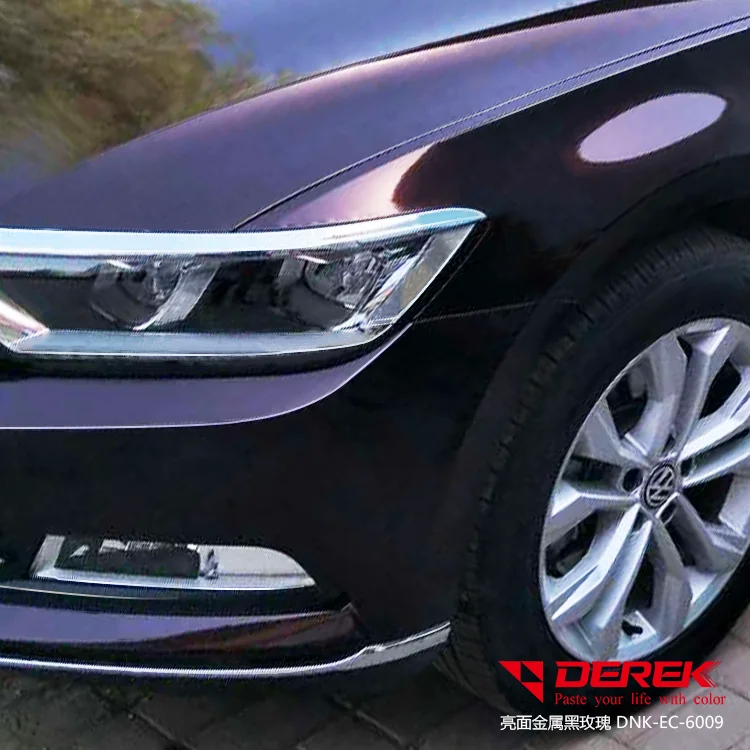 Stiker Pembungkus Kendaraan Satin Metalik Bebas Gelembung, Foil Vinyl Glossy untuk Bodi Mobil