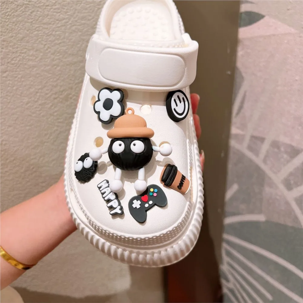 Cartoon Cute Serie Clogs DIY 3D stereo Shoe Flower Decorative Buckles Detachable Soft Rubber Shoe Charms Children gift