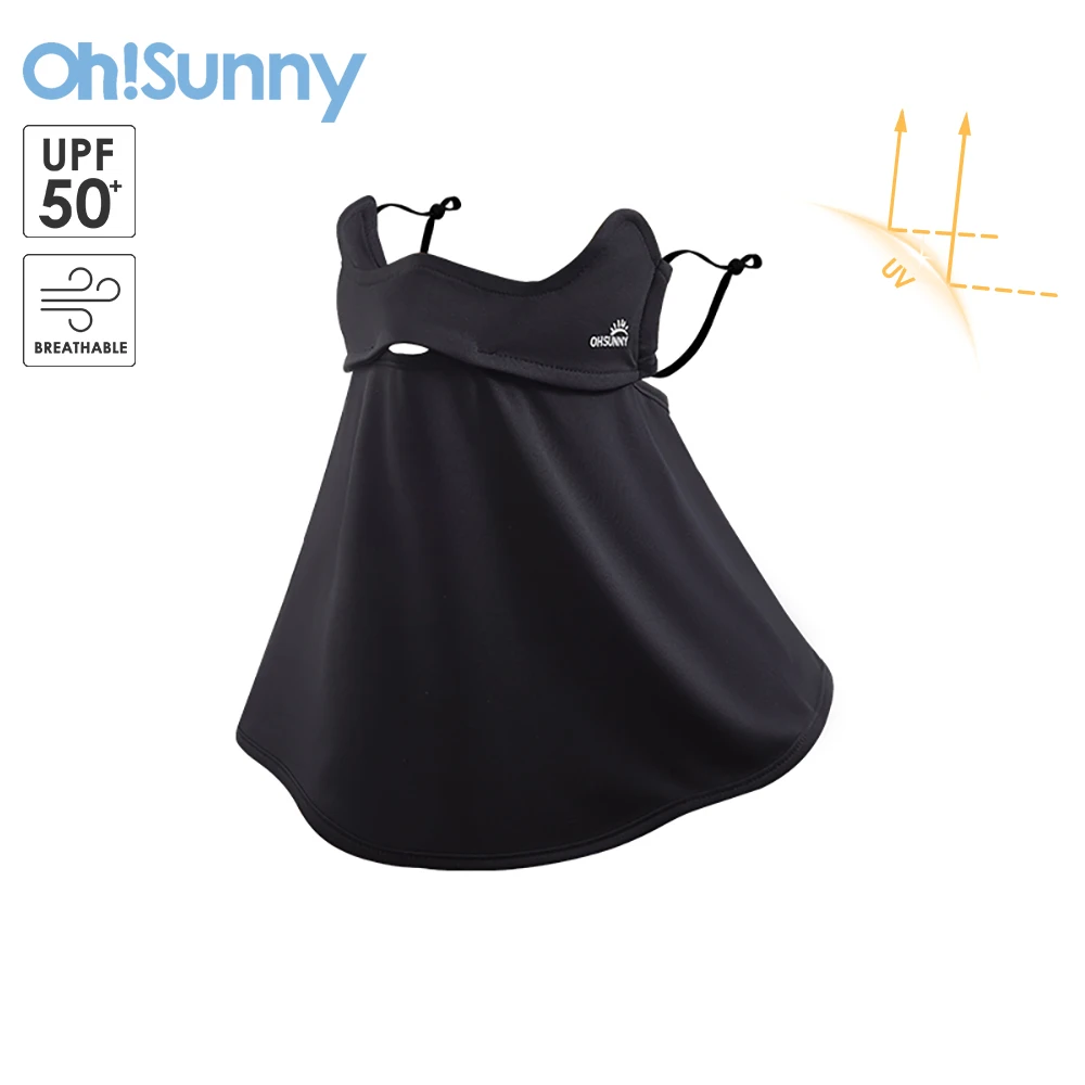 

OhSunny Breathable Sun Protective Scarf Tech Fabric Washable Sunscreen Anti-UV Protection UPF50+ Face Cover for Beach Cycling