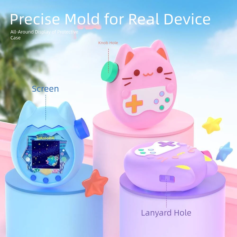 ل Tamagotchi الجنة غطاء من السيليكون أنيق عدم الانزلاق رقيقة جدا السائل سيليكون الكرتون الغطاء الواقي لعبة الملحقات