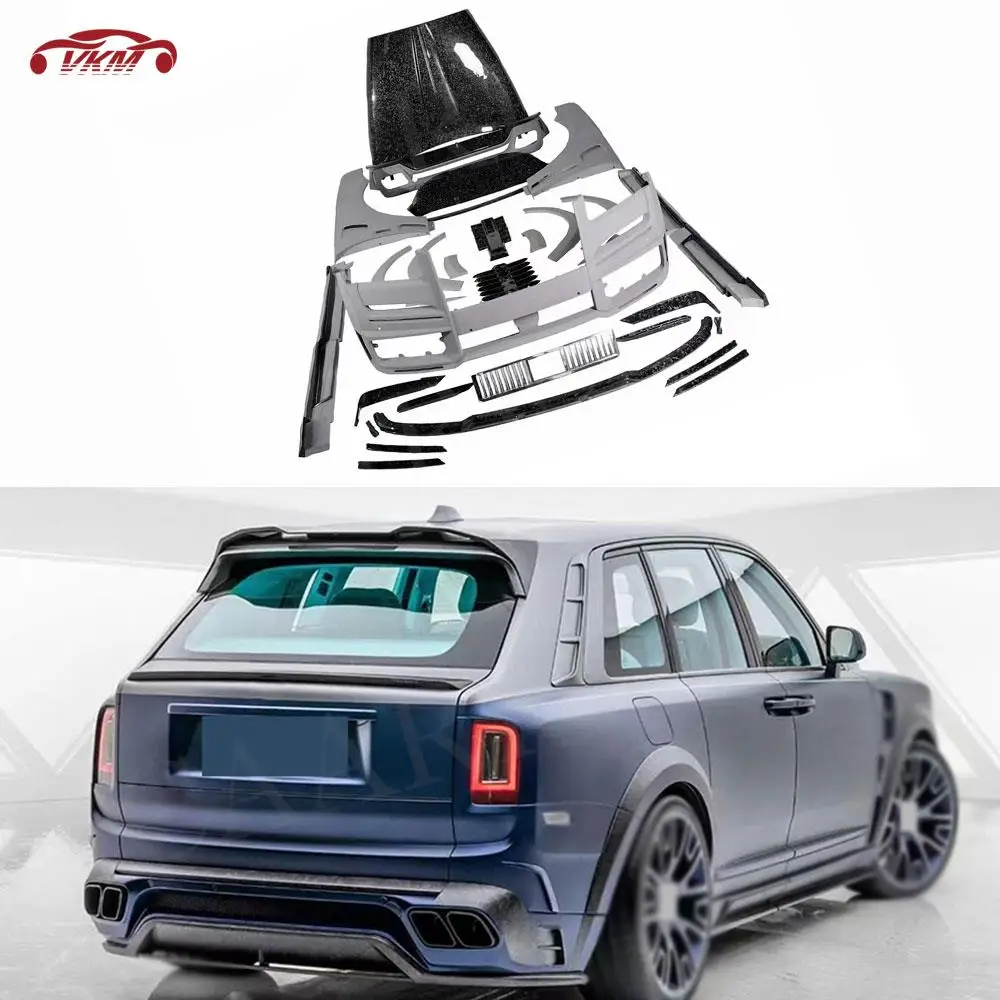 Для Rolls Royce Curinan M Style Капот двигателя Передний бампер Задний диффузор Колесная арка Комплекты кузова Боковая юбка из углеродного волокна Задний спойлер