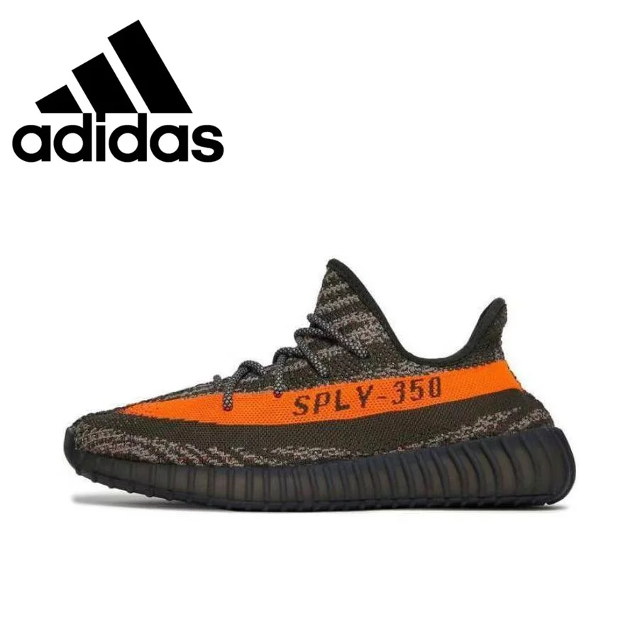 Светоотражающие кроссовки Adidas Yeezy 350 V2 Boost Carbon Beluga Yeshaya, песок, серо-коричневый цвет, мужские женские классические кроссовки для бега