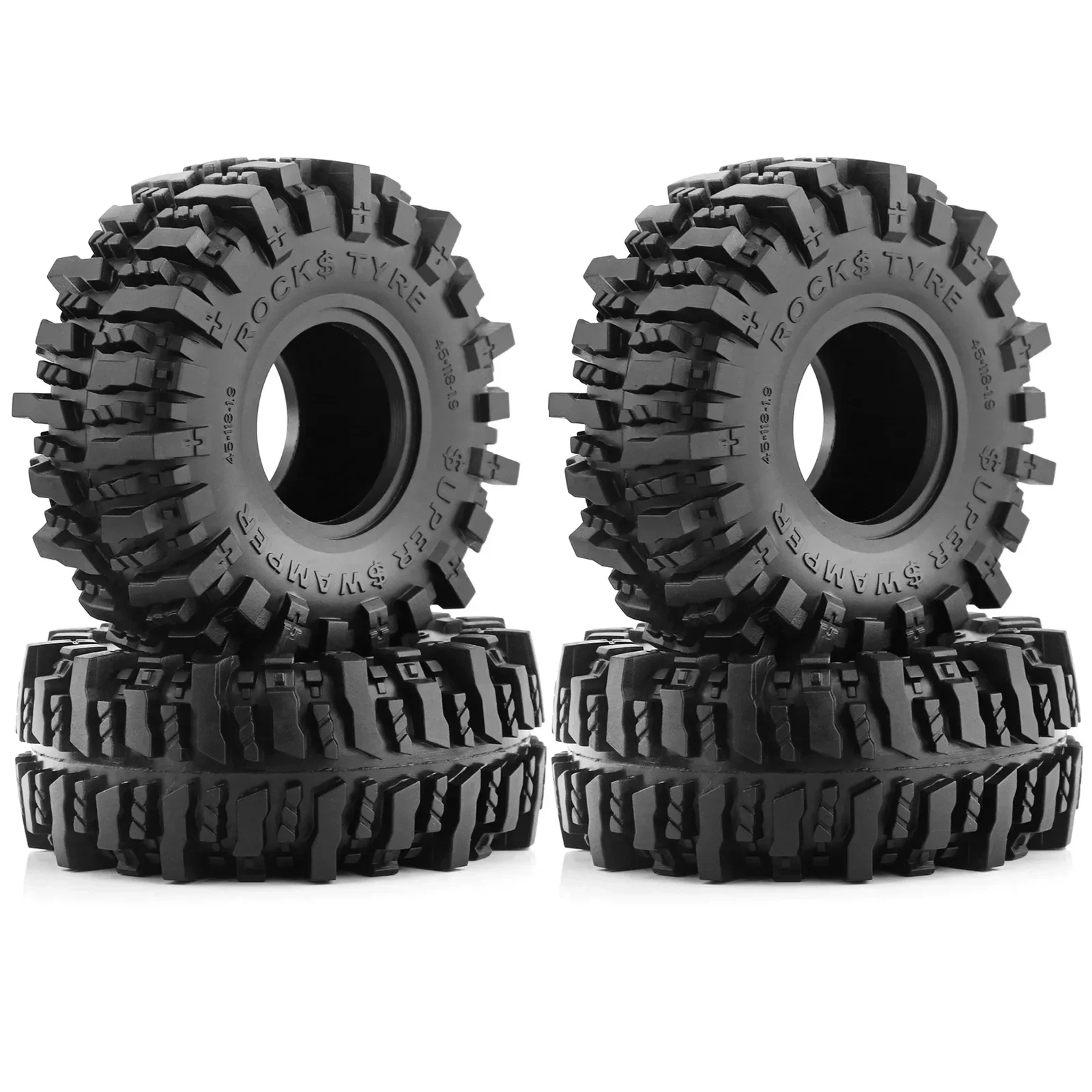

007RC 4 шт. 118 мм вездеход 3/4 "резиновые шины для 1,9 RC Гусеничный автомобиль осевой SCX10 Pro Капа Traxxas TRX4 RC4WD D90 R