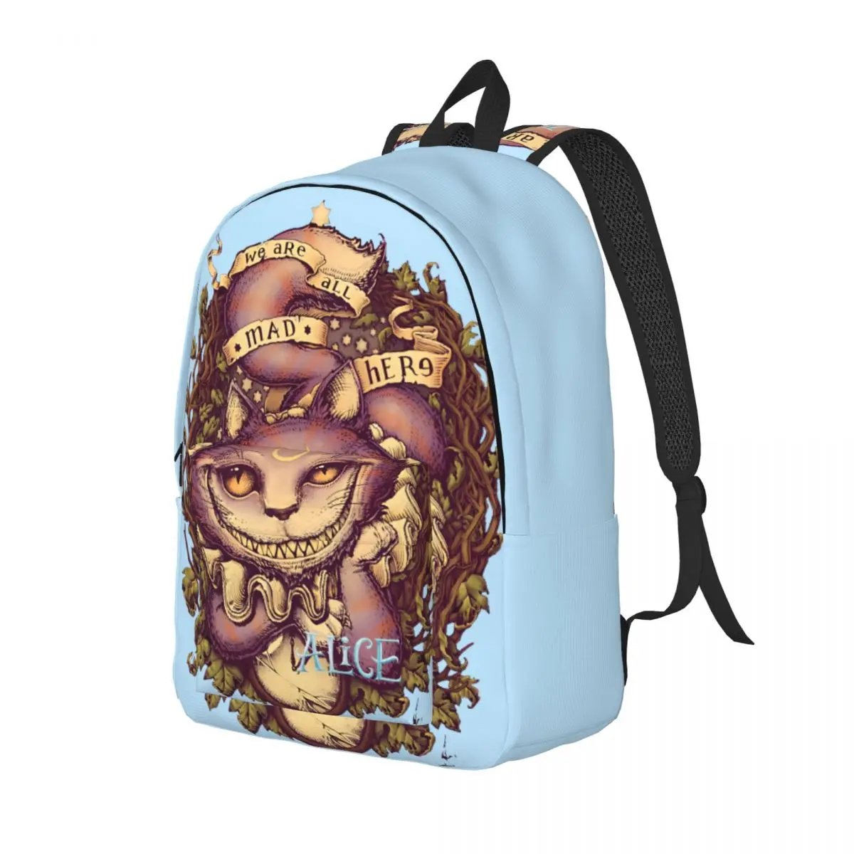 Bookbag Disney Alice in Wonderland Film Teenager Casual Office Work School Birthday Gift Multi Compartment Handbag