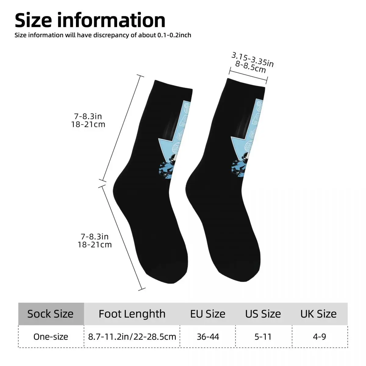 Calzini Avatar Aang Arrow Harajuku Calze di alta qualità Calzini lunghi per tutte le stagioni Accessori per regali di Natale unisex