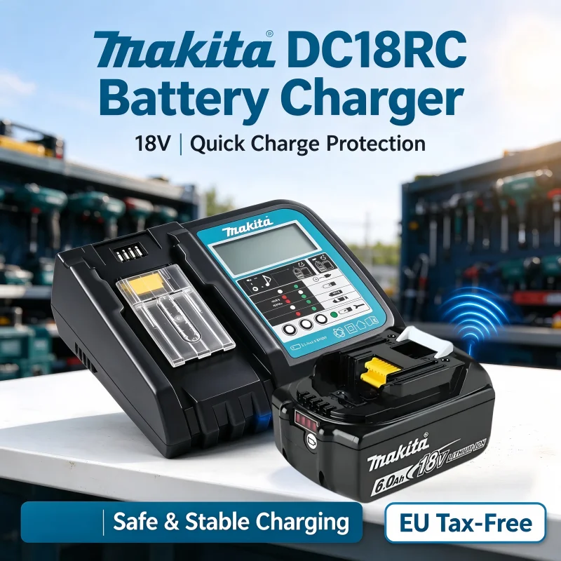 Genuine Makita DC18RD Intelligent 6A Charger for 14.4V 18V LXT Lithium Batteries LED Display Overheat Overcurrent Protection