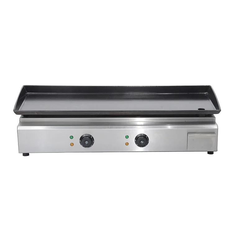 Commercial Kitchen Equipment Electric Tabletop Flat Plate Hamburger Griddle Stainless Steel Cast Iron Grill Griddle For Sale