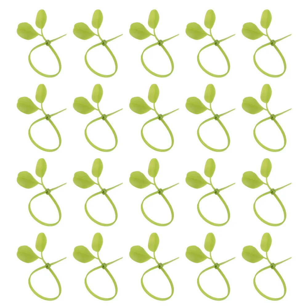 20pcs Green Landscaping Cable Tie Plant Stabilizer Reusable Garden Zip Ties Fastener Locking Nylon Adjustable Zipper Cables Ties