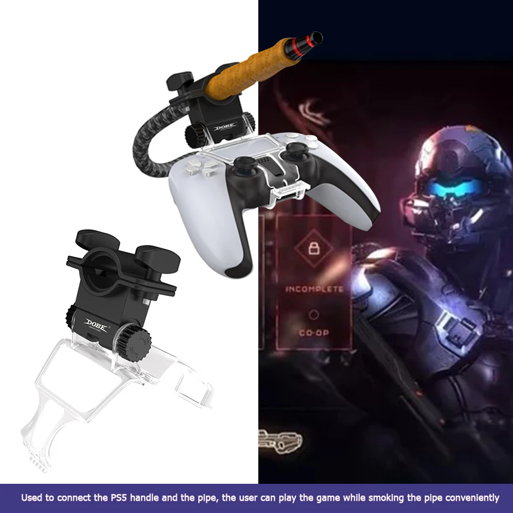 Pipe Controller Holder Clip Mount Gamepad Support 180 Degree Adjustable Bracket Accessories for Sony Smoking Shisha