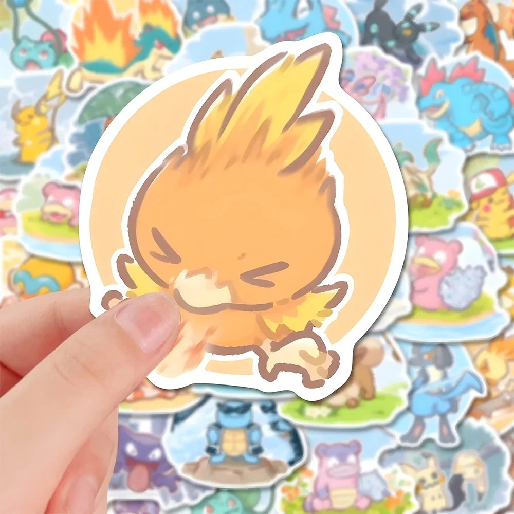 10/30/63pcs Cute Anime Pokemon Stickers Pikachu Cartoon Decals DIY Laptop Skateboard Phone Kawaii Kid Sticker Toys Gifts
