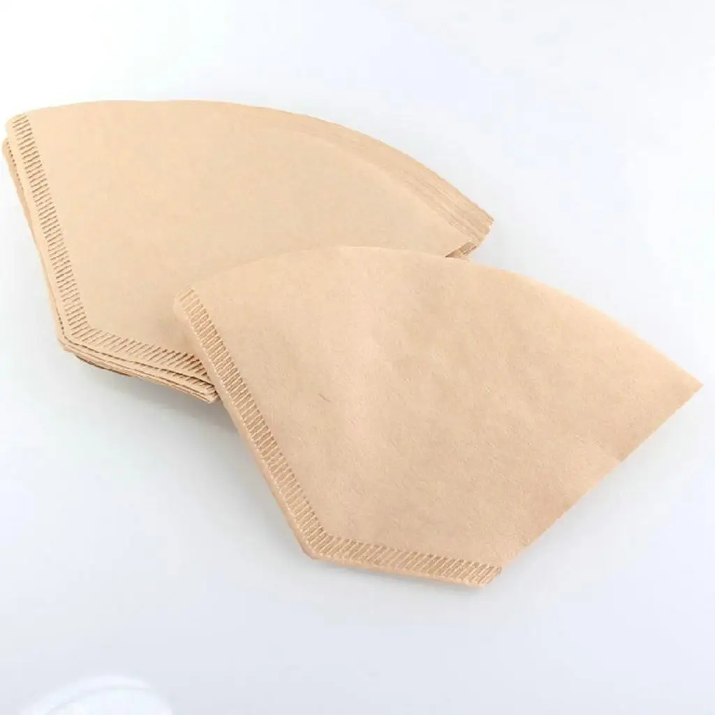 Unbleached Natural Brown Coffee Filter Paper No 4 Fine Filtration Coffee Filters for 2-4 Cups Machines