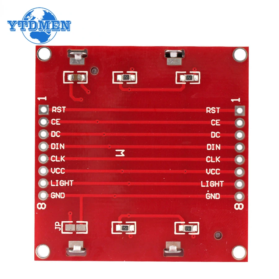 Imagem -04 - Dot Matrix Módulo Display Lcd Adaptador de Backlight Branco Pcb Tela para Arduino Nokia 5110 84x48 84x48