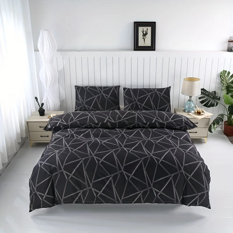 

Светло-серый пододеяльник из полиэстера и наволочка, комплект из 3 предметов, постельное белье из поливолокна/2 наволочки/1 пододеяльник для студенческих кроватей