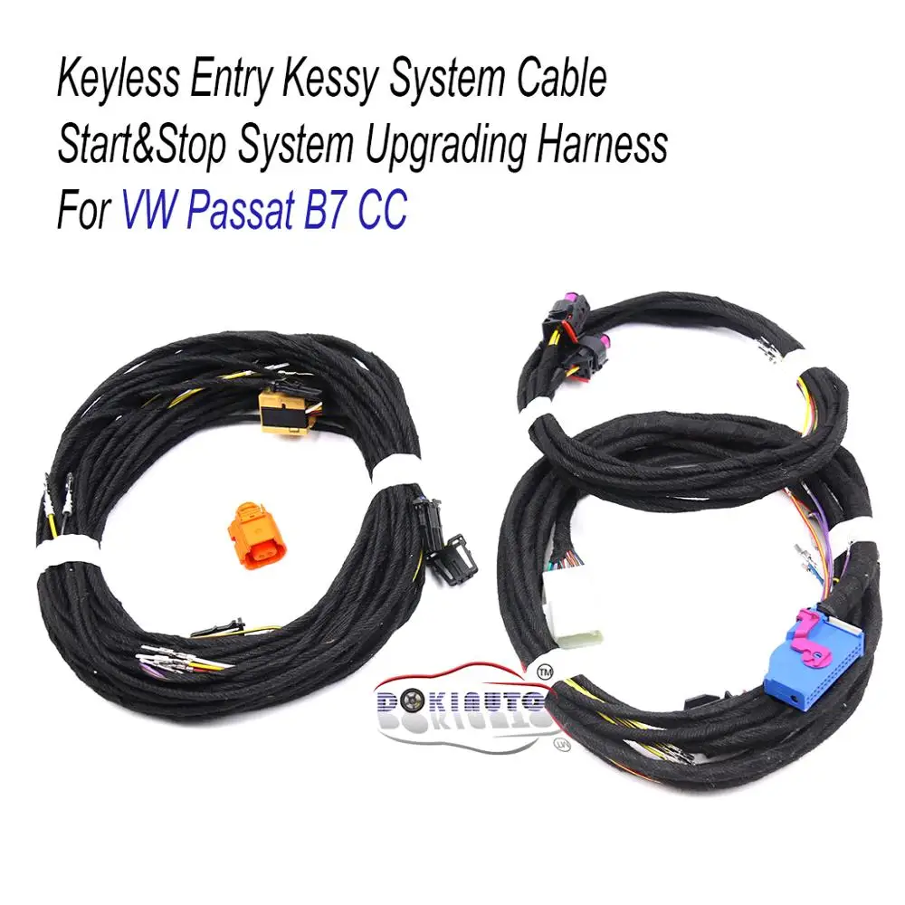 For VW Passat B7 CC Keyless Entry Kessy system cable Start stop System harness Wire Cable