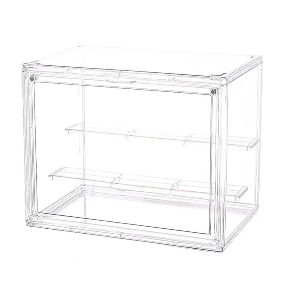 Acrylic Storage Rack Stackable Acrylic Display Case with Capacity for Action Figures 3 Tier Storage Shelf with Dustproof Design