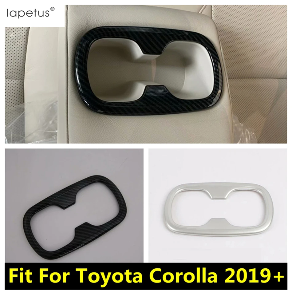 

Rear Seat Water Cup Holder Bottle Frame Cover Trim For Toyota Corolla E210 2019 - 2024 Matte / Carbon Fiber Accessories Interior