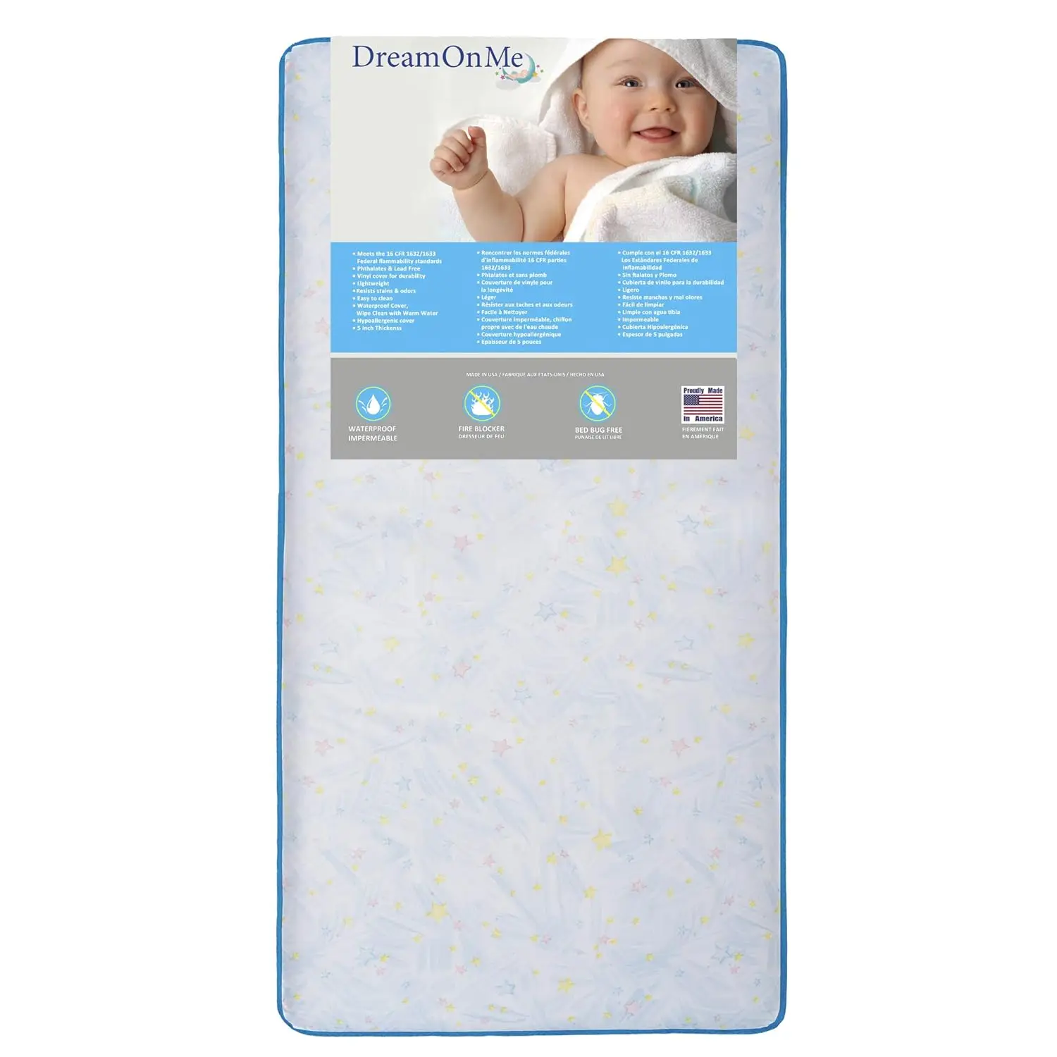 

Twinkle Stars Crib & Toddler 117 Coil Mattress I Green Guard Gold Certified