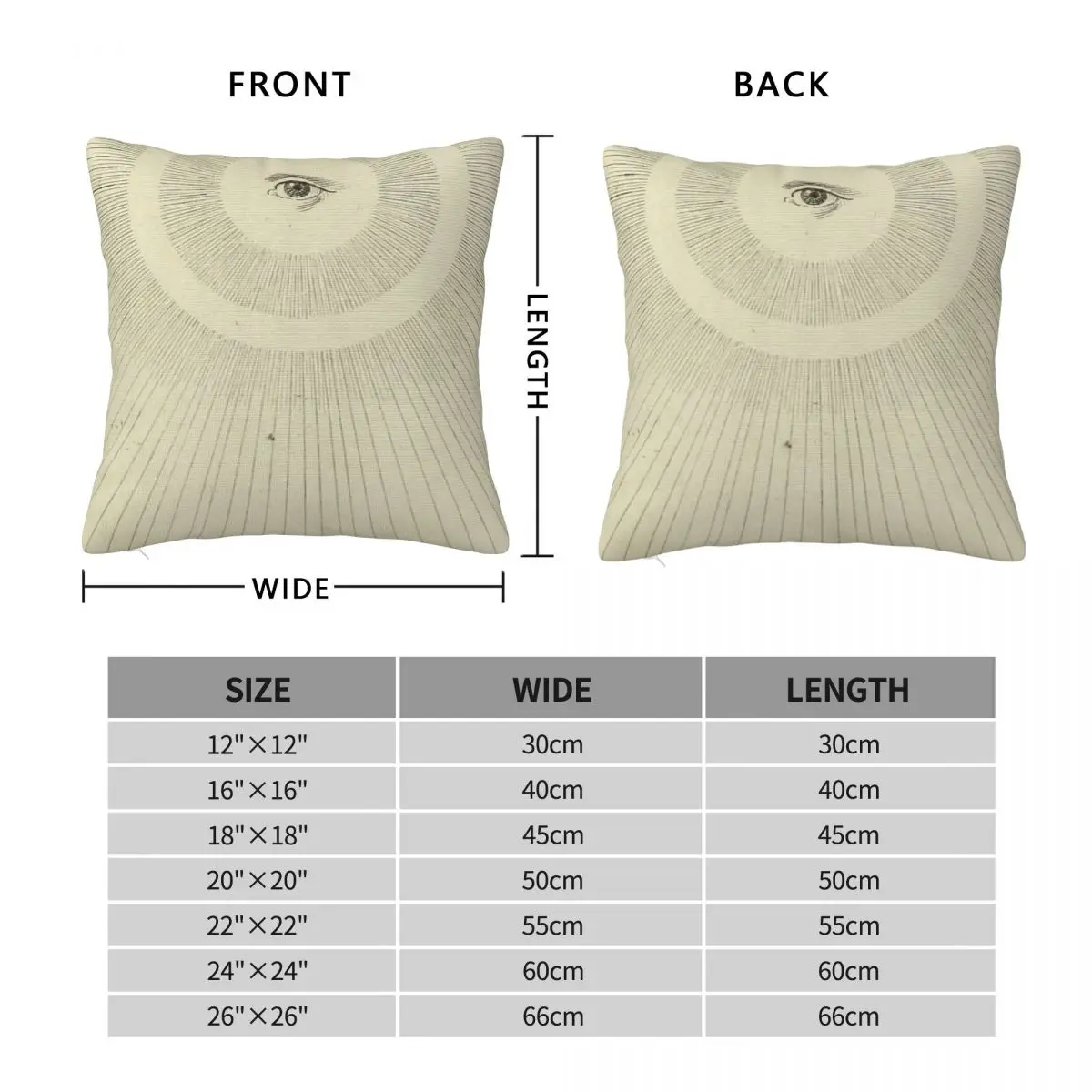 Eye Of Providence All-Seeing Eye Pillowcase Polyester Linen Velvet Pattern Zip Decor Throw Pillow Case Car Cushion Cover