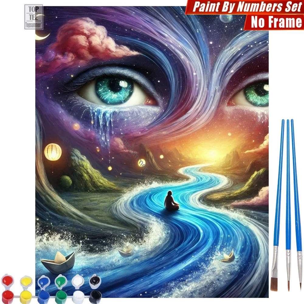 

Cosmic River Tears DIY Paint By Number Kit - Vortex Person Fantasy Artistic Activities Valentine's Day Gift For Woman