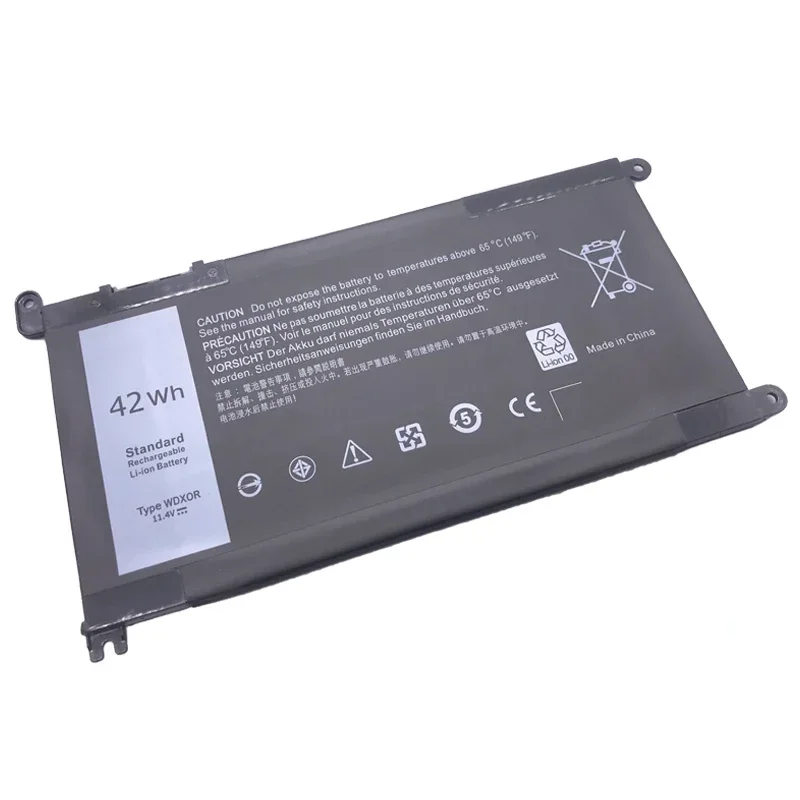 Nouvelle batterie d'ordinateur portable WDX0R pour Dell Inspiron 13 5000 5368 5378 7368 14 7000 7560 7460 5567 15ressing PRO-1508T FW8KR WDXOR stéroïdes Jtage