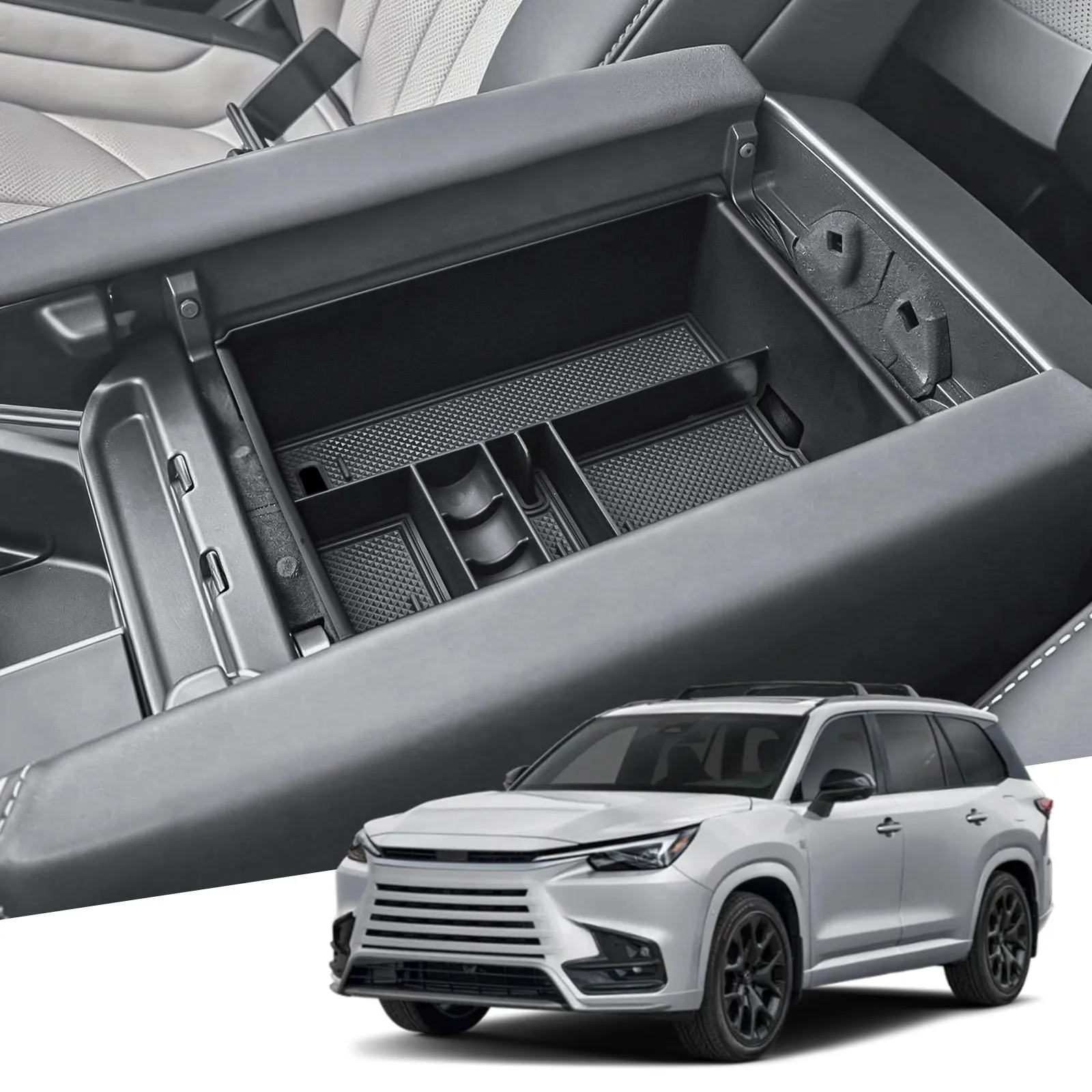 

Armrest Storage Center Console Organizer for 2024-2026 Lexus TX 350 Accessories 350/500h/550h+ Center Console Storage Box Tray