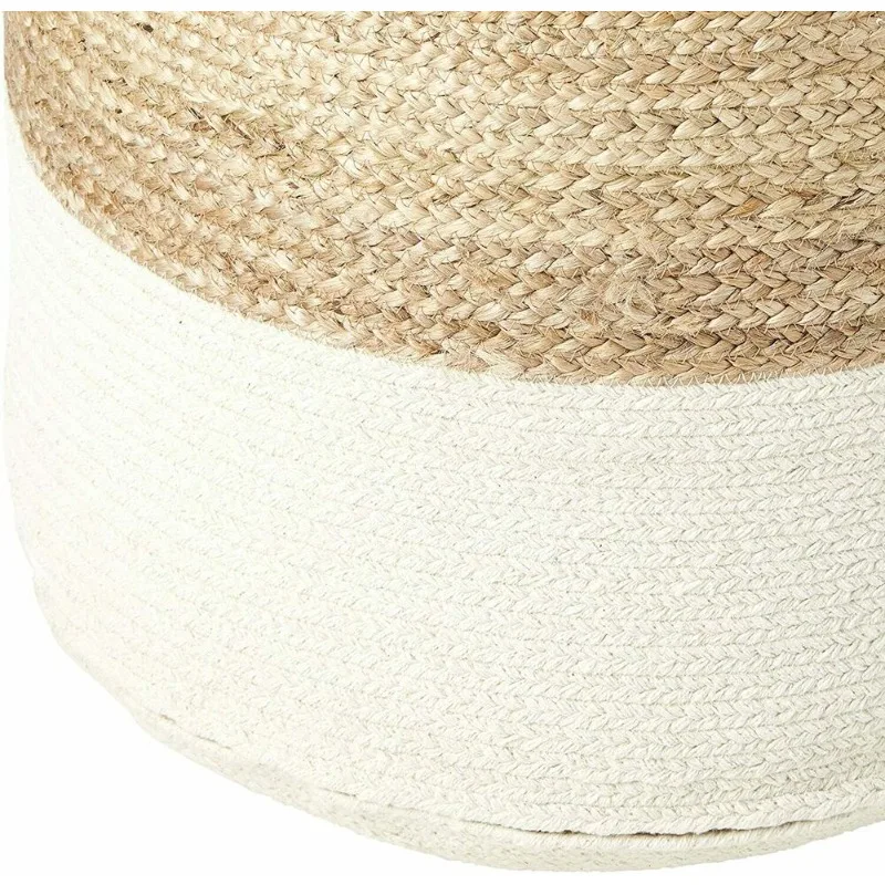 Pouf Cover Cotton Jute Braided Poufs Floor Decor Living Foot Stool Cover Ottoman