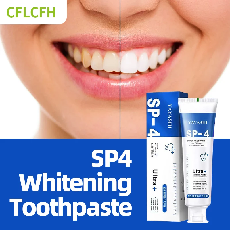 

Probiotic Sp-4 Toothpaste Fresh Breath Tooth Whitening Oral Cleaning Remove Plaque Teeth Stains Decay Dental Whiten Care 120G