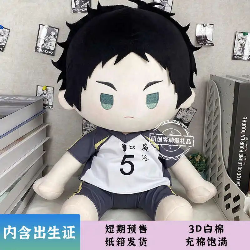 

Anime Akaashi Keiji Haikyuu!! Adorable Sitting Posture Plush Cotton Doll Body Change Clothes 40CM Pillow Toy Cosplay Gift